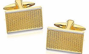 Unbranded Rectangualr Gold Tone Swivel Link Cufflinks -