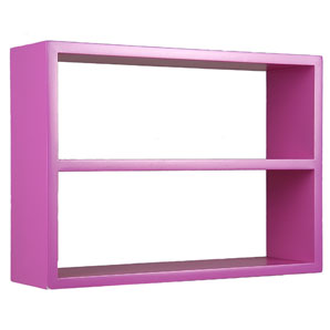 Funky, chunky MDF shelf which will add a splash of colour to a bedroom wall