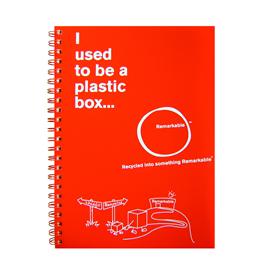 Unbranded Recycled Plastic Box Wire Bound Note Book - A4