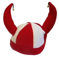 We weren`t sure if this was a viking hat or a beanie with devil horns.  Either way we think you