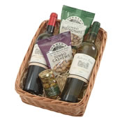 Red and White Fine Wine Christmas Gift Basket