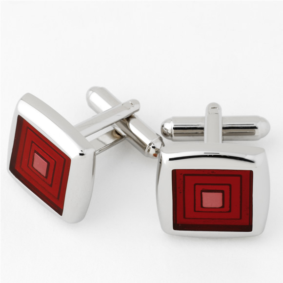 Unbranded Red Flaunden Square Cufflinks
