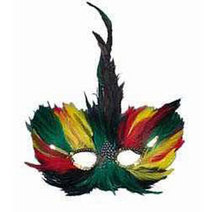 Unbranded RED/GREEN/YELLOW FEATHER