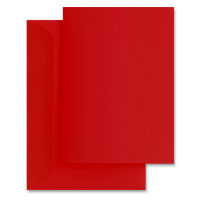 red invitations and envelopes