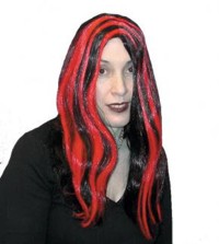 Unbranded Red Streaked Witch Wig