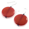 Unbranded Red Tagua Nut Earrings by Felicity Gail