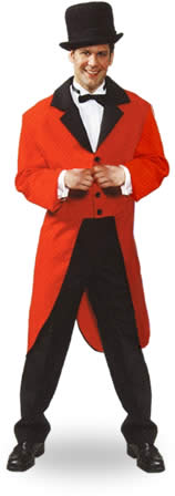 Roll Up, Roll Up, see the Amazing Man in a tailcoat! This red tailcoat is fantastic for circus
