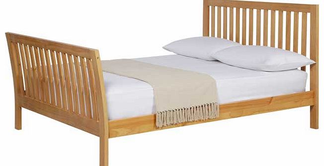 With its gentle sleigh curve on the footboard. the Regan is a real stand out bed frame. Made from solid pine. it is an attractive choice that is sure to compliment any style of bedroom. Part of the Regan collection. Solid wood frame finish. Size W141