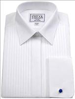 Unbranded Regular Collar Pleated Dress Shirt w/ Corded Fly