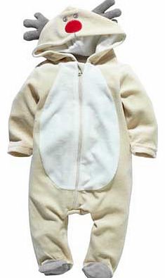 Unbranded Reindeer Unisex Brown All in One - 6-9 Months