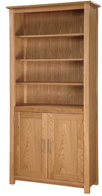 Unbranded Repton Ash 78in x 36in Bookcase With Cupboard