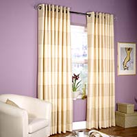 Rhapsody Curtains Lined Eyelet Oyster 132 x 183cm