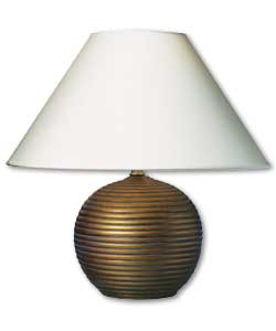 Ridged Table Lamp - Antique Gold Effect