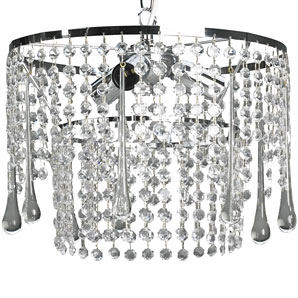 An elegant three light, two-tier ceiling chandelie