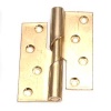 Electro brass plated steel rising butt hinge left hand 4x3.5in (100x90mm). Supplied in pairs. Please