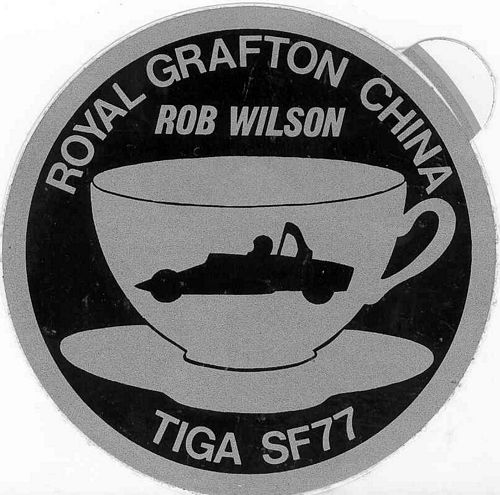 Rob Wilson Tiga SF77 Sticker (10cm)