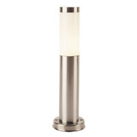 (H) 450 x (W) 125 x (D) 125mm, Opal Cylinder Bollard, Halogen, Prewired fitting complete with bulb,