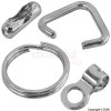 Unbranded RODO Nickel Plated Ball Chain Fittings Pack of 2