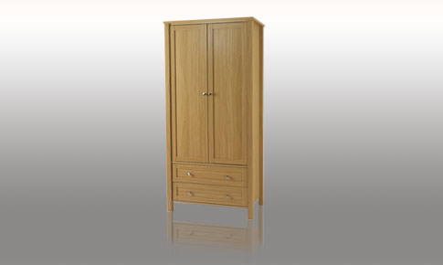 Unbranded Roebuck Light Oak two door wardrobe