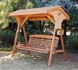 Unbranded Roofed Apex Triple Swing Seat: 2.10m (H) x 2.2m (W) x 1.1m (D) - With assembly service
