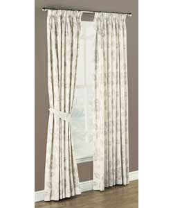 Unbranded Rosedale Cream Pencil Pleat Curtains 46 x 72in