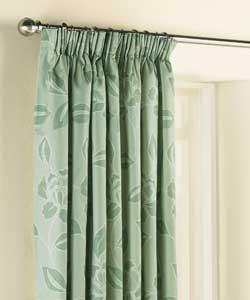 Unbranded Rosedale Green Pencil Pleat Curtains 46 x 72in