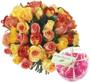Roses and soap flakes gold 35 roses
