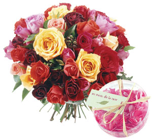 Roses and soap flakes multicolour 61 roses