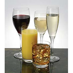Set of 4. Fine rim glassware. Standard delivery charge of 