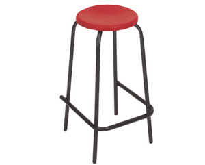 Unbranded Round stool with footrest