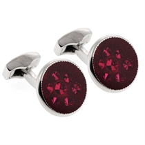 Unbranded RT Collection Circle Cufflinks - Ruby