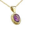 Unbranded Rub over set Amethyst pendant and chain