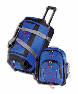Rugged Gear Blue Wheel Holdall and Backpack