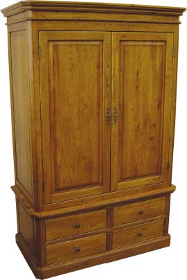 Unbranded RUSTIC WARDROBE 2 DOOR / 4 DRAWER