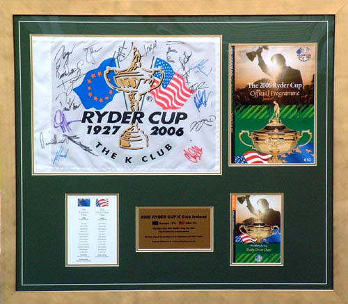 Unbranded Ryder Cup 2006 presentation signed by Europe and the USA teams