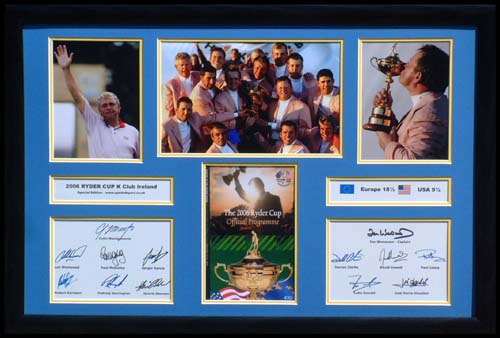 Unbranded Ryder Cup 2006 special edition signed and framed presentation