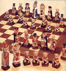 SAC Teddy Bear Hand Decorated Chess Set