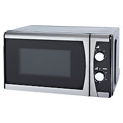 Sainsbury Manual 17l Microwave Oven Stainless Steel and Black