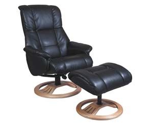 Unbranded Salander black recliner and footstool