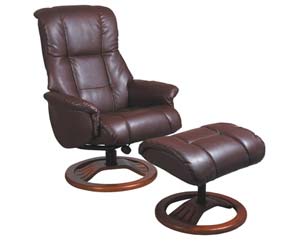 Unbranded Salander brown recliner and footstool