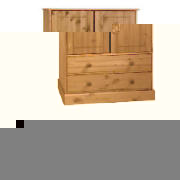 This antique pine sand wardrobe provides your room with a valuable combination storage solution.  Th