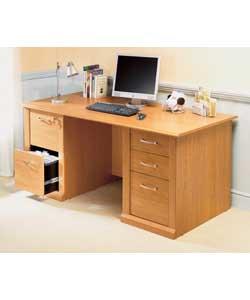 Executive desk with ample working area and space for PC or laptop computer.3 filing drawers on