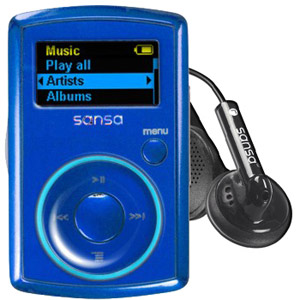 Unbranded Sansa Clip - MP3 Player With Radio - 2GB Blue - Sandisk