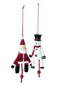 Santa and Snowmen Toy Decorations (sold separately) - Santa