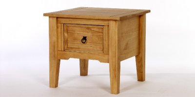 The Santa Fe Lamp Table with Drawer from The Furniture Warehouse offers a great combination of