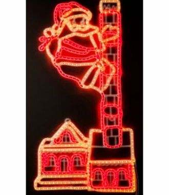 Unbranded Santa on Chimney Wall Rope Christmas Light -