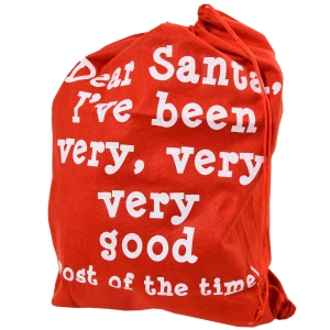 A Great Christmas idea - A personalised santa sack for all those christmas presents. Size 65cms X