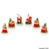 Unbranded Santa With Train Christmas Candles Set of 6