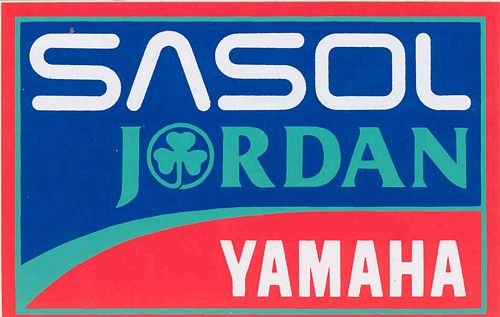 Sasol Jordan Yamaha Sponsor Logo Sticker (112cm x 8cm)