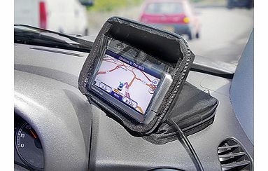 Ever had problems securing that fiddly sat nav mount to your windscreen? This latest solution not only creates a safe and secure mooring for all GPS units, but also doubles as a carry case. So it will sit on your dashboard and stay securely in positi